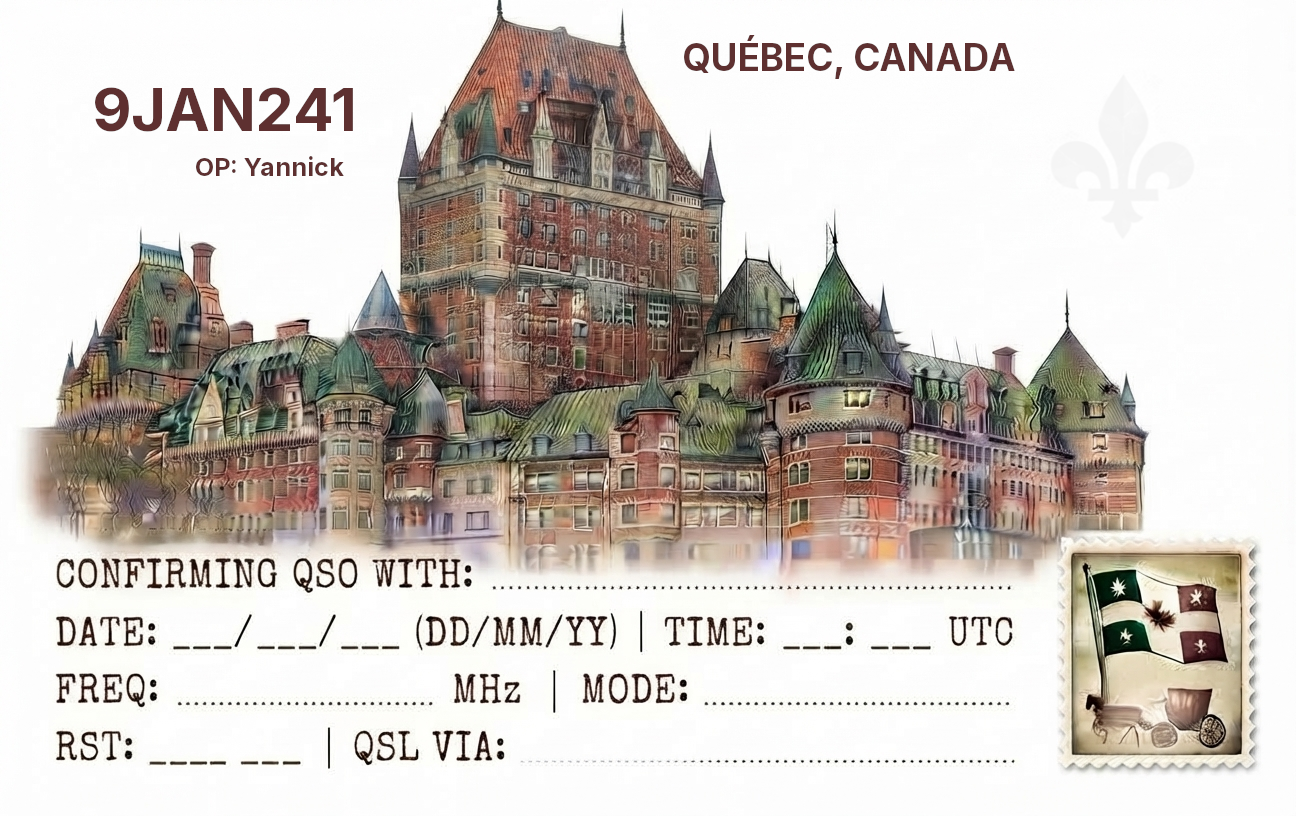 Carte QSL 9JAN241